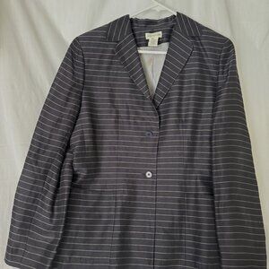 Ann Taylor Women's Black Horizontal Striped Blazer